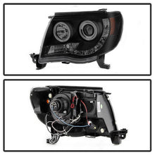 Load image into Gallery viewer, Spyder Projector Headlights Toyota Tacoma 2nd Gen (2005-2011) with - High Power LED / CCFL Halo / LED Halo / DRL - High Power LED - Black Alternate Image