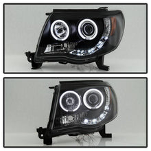 Load image into Gallery viewer, Spyder Projector Headlights Toyota Tacoma 2nd Gen (2005-2011) with - High Power LED / CCFL Halo / LED Halo / DRL - High Power LED - Black Alternate Image