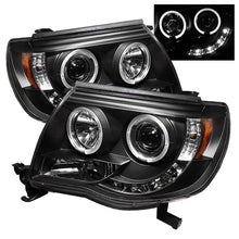 Load image into Gallery viewer, Spyder Projector Headlights Toyota Tacoma 2nd Gen (2005-2011) with - High Power LED / CCFL Halo / LED Halo / DRL - LED Halo - Black Alternate Image