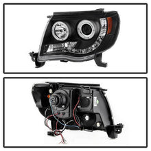 Load image into Gallery viewer, Spyder Projector Headlights Toyota Tacoma 2nd Gen (2005-2011) with - High Power LED / CCFL Halo / LED Halo / DRL - High Power LED - Black Alternate Image