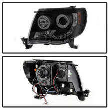 Load image into Gallery viewer, Spyder Projector Headlights Toyota Tacoma 2nd Gen (2005-2011) with - High Power LED / CCFL Halo / LED Halo / DRL - High Power LED - Black Alternate Image