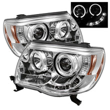 Load image into Gallery viewer, Spyder Projector Headlights Toyota Tacoma 2nd Gen (2005-2011) with - High Power LED / CCFL Halo / LED Halo / DRL - LED Halo - Chrome Alternate Image