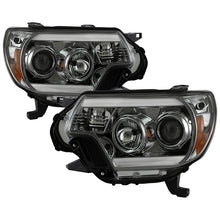 Load image into Gallery viewer, 316.94 Spyder Projector Headlights Toyota Tacoma (2012-2015) with Light Bar DRL - Black / Chrome / Smoke - Redline360 Alternate Image