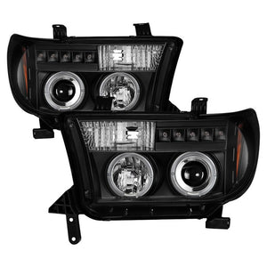 341.88 Spyder Projector Headlights Toyota Tundra (2007-2013) Sequoia (2008-2013) with - CCFL Halo / LED Halo / Light Bar DRL - Redline360