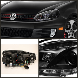 392.62 Spyder Projector Headlights VW Golf/GTI MK6 (2010-2013) LED DRL - Redline360