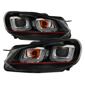 392.62 Spyder Projector Headlights VW Golf/GTI MK6 (2010-2013) LED DRL - Redline360