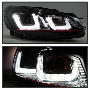 392.62 Spyder Projector Headlights VW Golf/GTI MK6 (2010-2013) LED DRL - Redline360