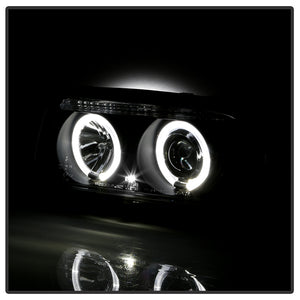 307.66 Spyder Projector Headlights VW Jetta III (1993-1998) w/ LED Halo - Black - Redline360