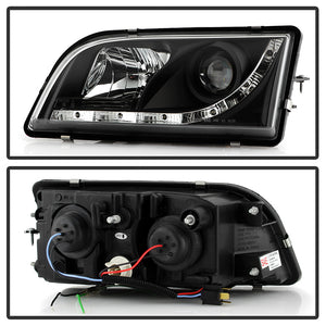 341.88 Spyder Projector Headlights Volvo 850 (1993-1997) S40 (1997-2003) with LED Halo / DRL - Redline360