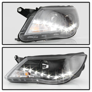 395.24 Spyder Projector Headlights with DRL for VW Passat (2001-2005) / Passat (2006-2008) / Tiguan (2009-2011) - Redline360