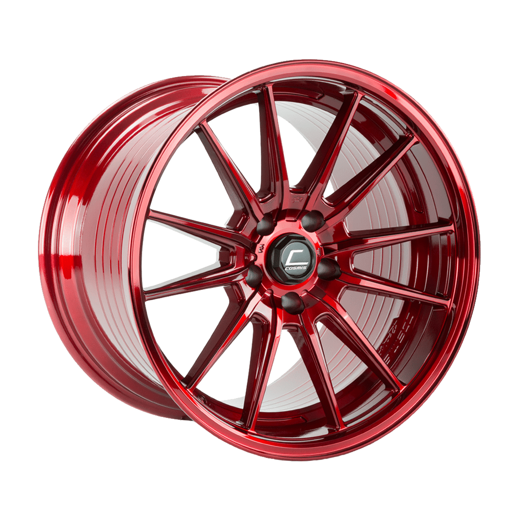 351.00 Cosmis Racing R1 Pro Wheels (18x12) [Hyper Red +24mm Offset] 5x114.3 - Redline360