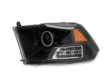Load image into Gallery viewer, Raxiom Projector Headlights Dodge Ram 1500 Factory Halogen (09-18) Black Housing/ Clear Lens - Super White LED Halo Alternate Image