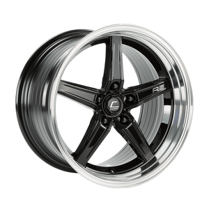 333.00 Cosmis Racing R5 Wheels (18x10.5) [Black w/ Machined Lip +15mm Offset] 5x114.3 - Redline360