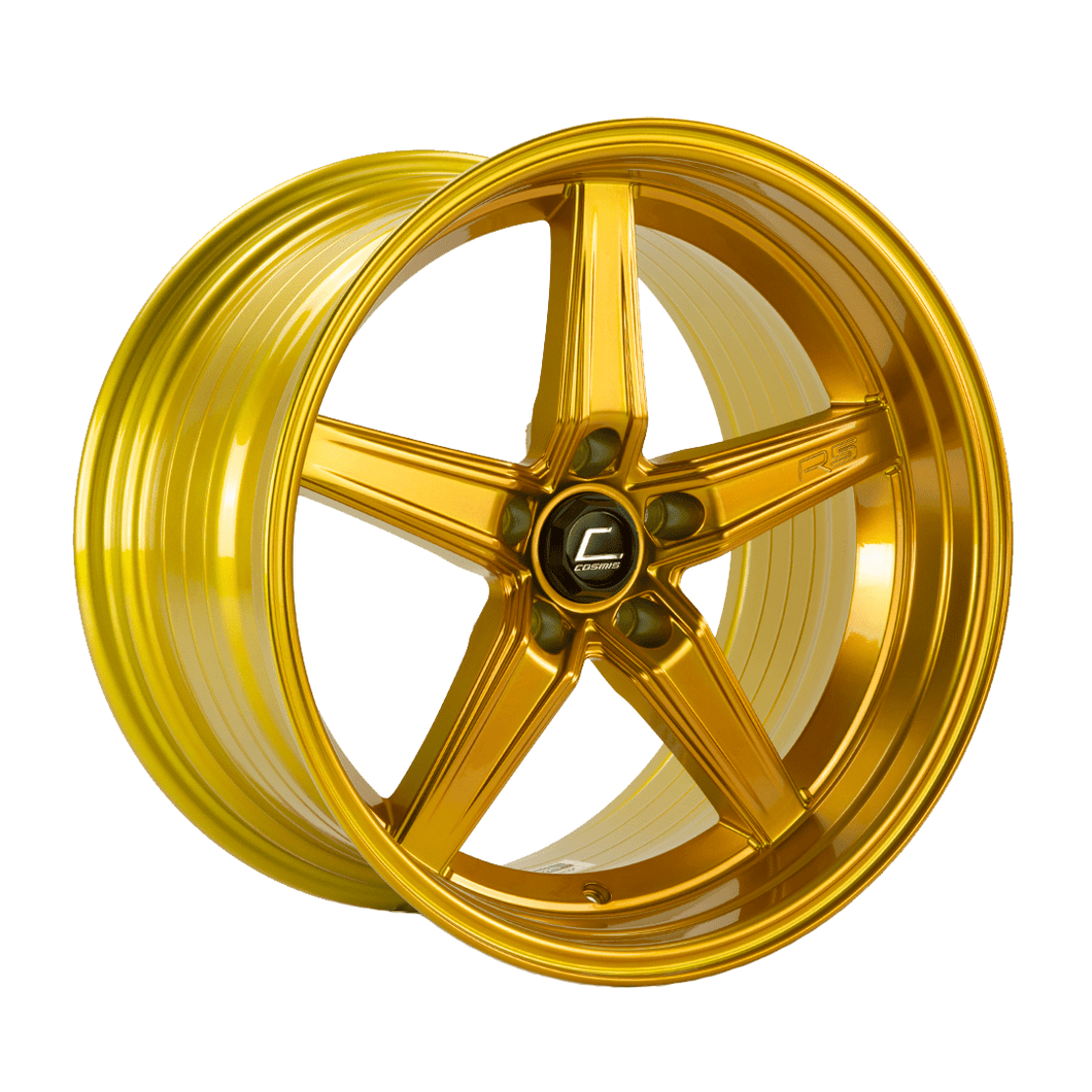 315.00 Cosmis Racing R5 Wheels (18x10.5) [Hyper Gold +15mm Offset] 5x114.3 - Redline360