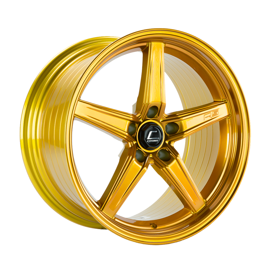 Cosmis Racing R5 Wheels (18x9.5) [Hyper Gold +12mm Offset] 5x114.3 ...