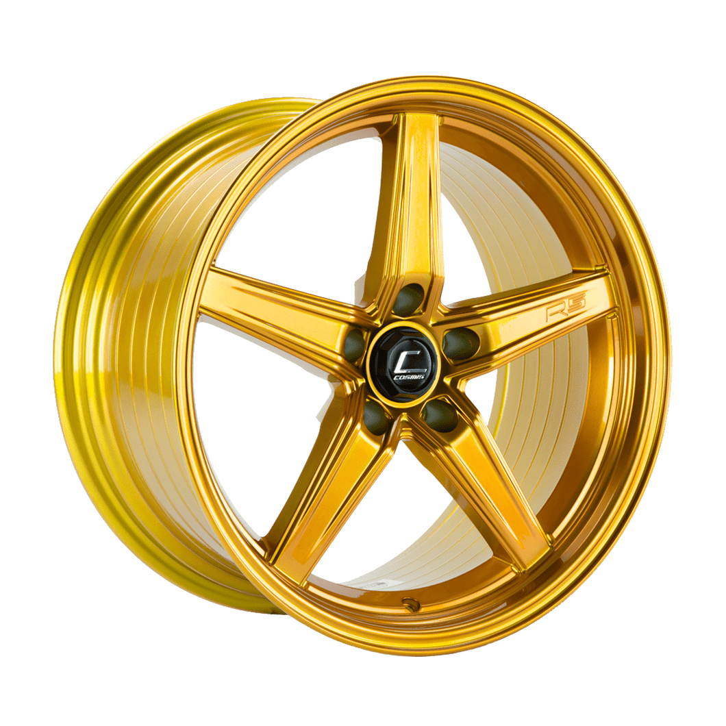 288.00 Cosmis Racing R5 Wheels (18x9.5) [Hyper Gold +12mm Offset] 5x114.3 - Redline360