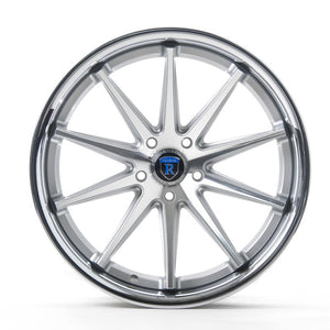 440.00 Rohana RC10 Wheels (19x8.5 5x120 35ET CB 72.56) Machine Silver/Chrome Lip - Redline360