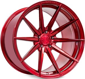 600.00 Rohana RFX1 Cross Forged Wheels (20x10 5x120 40ET CB 72.56) Brushed Titanium / Matte Black / Gloss Red - Redline360