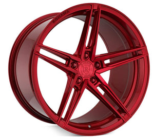 580.00 Rohana RFX15 Cross Forged Wheels (20x9 5x112 25ET CB 66.56) Brushed Titanium / Gloss Black / Gloss Red - Redline360