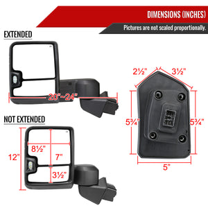 Spec-D Towing Mirrors Chevy Silverado 1500 (2019 2020 2021 2022) Power Heated & Expandable