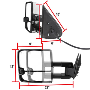 149.95 Spec-D Towing Mirrors Chevy Avalanche 1500/2500 (2002) LED / Powered / Heated - Redline360