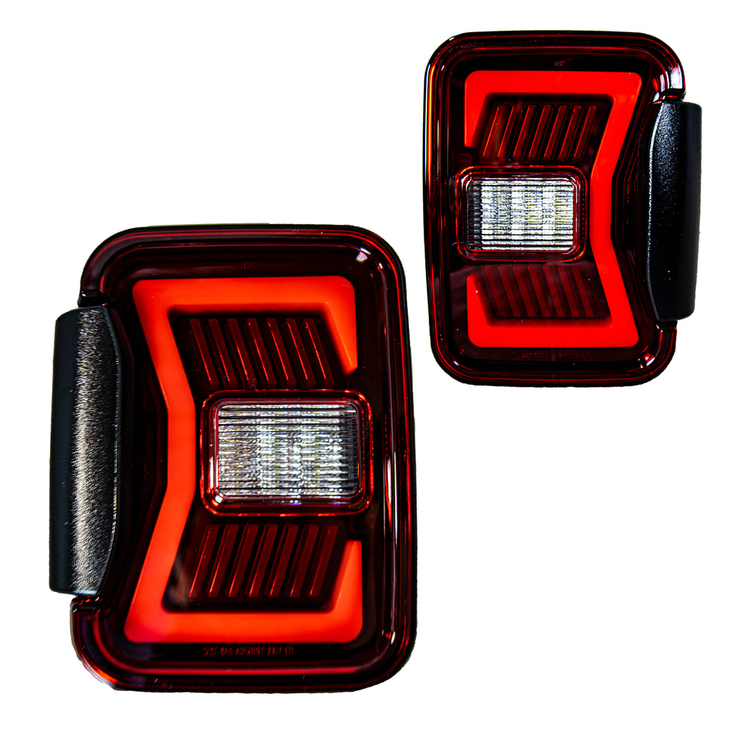345.99 Winjet LED Tail Lights Jeep Gladiator JT (2019-2020-2021) Sequential Black / Red / Smoke - Redline360