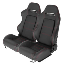 Load image into Gallery viewer, 679.99 Ford Mustang Racing Seats (2015-2019) w/ Brackets &amp; Sliders - Suede, Cloth or Leather - Recaro Style - Pair - Redline360 Alternate Image