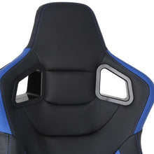 Load image into Gallery viewer, 415.00 Spec-D Racing Seats (Black PVC Leather / White Stitching) Yellow/Blue/Red - BRAUM Style - Pair - Redline360 Alternate Image