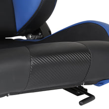 Load image into Gallery viewer, 415.00 Spec-D Racing Seats (Black PVC Leather / White Stitching) Yellow/Blue/Red - BRAUM Style - Pair - Redline360 Alternate Image