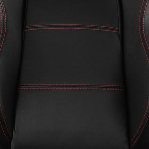 339.00 Spec-D Racing Seats Mustang (05-14) [Recaro Style - Black PVC Leather/Red Stitch) Pair - Redline360