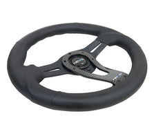 Load image into Gallery viewer, 130.00 NRG Steering Wheels (320mm Leather w/ Carbon) RST-002RCF - Redline360 Alternate Image