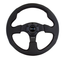Load image into Gallery viewer, 105.00 NRG Steering Wheels (320mm - Premium Black Leather - 5mm Spokes) RST-012R - Redline360 Alternate Image