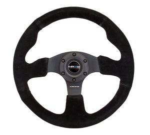 104.95 NRG Steering Wheels (Suede - Black Stitch - 320mm - 5mm Spoke) RST-012S - Redline360