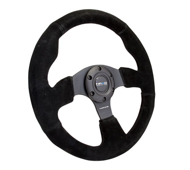 104.95 NRG Steering Wheels (Suede - Black Stitch - 320mm - 5mm Spoke) RST-012S - Redline360