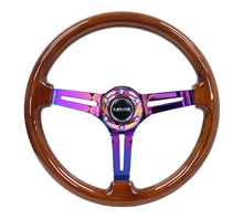 Load image into Gallery viewer, 149.95 NRG Steering Wheels (Brown Wood - Neochrome Spokes - 350mm Deep Dish) RST-018BR-MC - Redline360 Alternate Image