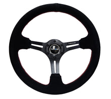 Load image into Gallery viewer, 129.95 NRG Steering Wheels (Suede - Red Stitch - 350mm - 3&quot; Deep Dish) RST-018S-RS - Redline360 Alternate Image