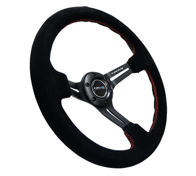 129.95 NRG Steering Wheels (Suede - Red Stitch - 350mm - 3