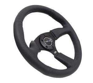 149.00 NRG Steering Wheels (350mm Leather/Suede - Matte Black Spokes) RST-023MB - Redline360