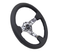 Load image into Gallery viewer, 147.95 NRG Steering Wheels (Leather - Black Baseball Stitch - 350mm - 3&quot; Deep Dish) Camo - Redline360 Alternate Image