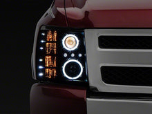 Load image into Gallery viewer, Raxiom Projector Headlights Chevy Silverado (07-13) [Super White LED Halo DRL] Black Housing/ Clear Lens - Default Title Alternate Image