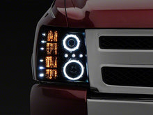 Load image into Gallery viewer, Raxiom Projector Headlights Chevy Silverado (07-13) [Super White LED Halo DRL] Black Housing/ Clear Lens - Default Title Alternate Image