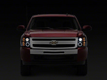 Load image into Gallery viewer, Raxiom Projector Headlights Chevy Silverado (07-13) [Super White LED Halo DRL] Black Housing/ Clear Lens - Default Title Alternate Image