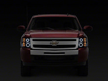 Load image into Gallery viewer, Raxiom Projector Headlights Chevy Silverado (07-13) [Super White LED Halo DRL] Black Housing/ Clear Lens - Default Title Alternate Image