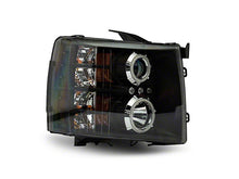Load image into Gallery viewer, Raxiom Projector Headlights Chevy Silverado (07-13) [Super White LED Halo DRL] Black Housing/ Clear Lens - Default Title Alternate Image