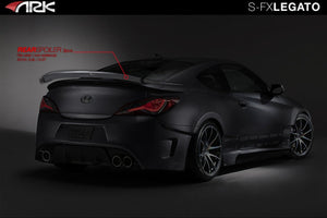 596.70 ARK Legato Rear 3pc Spoiler Hyundai Genesis Coupe 2.0L / 3.8L (10-16) [Fiberglass] SFLK-0713 - Redline360