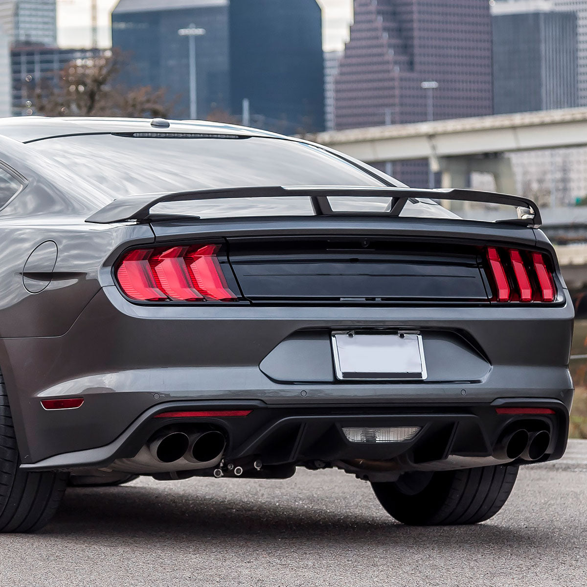 thumbnail image 2 of Hyper Wings Gloss Black Spoiler For Ford Mustang 2015-2023 – Bolt-On Rear Wing 2 of 6