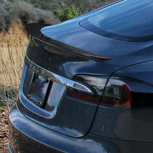 159.95 Spec-D Spoiler Tesla Model S (2012-2018) Carbon Fiber - OEM Factory Style - Redline360