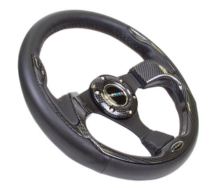 108.00 NRG Steering Wheels (Pilota Sport 320mm Leather) w/ Color Accents - Redline360