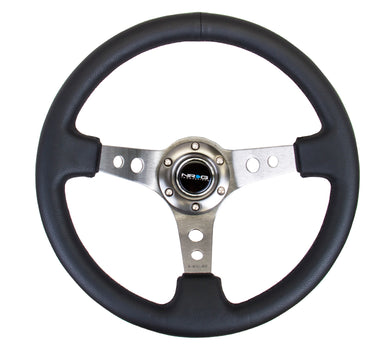 107.95 NRG Steering Wheels (Leather - Black Stitch - 350mm - 3