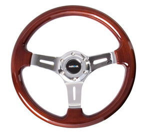 130.00 NRG Steering Wheels (320mm Classic Wood Grain) ST-015-1BK - Redline360